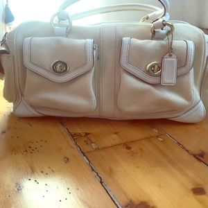 Authentic Coach Canvas Pocket Satchel